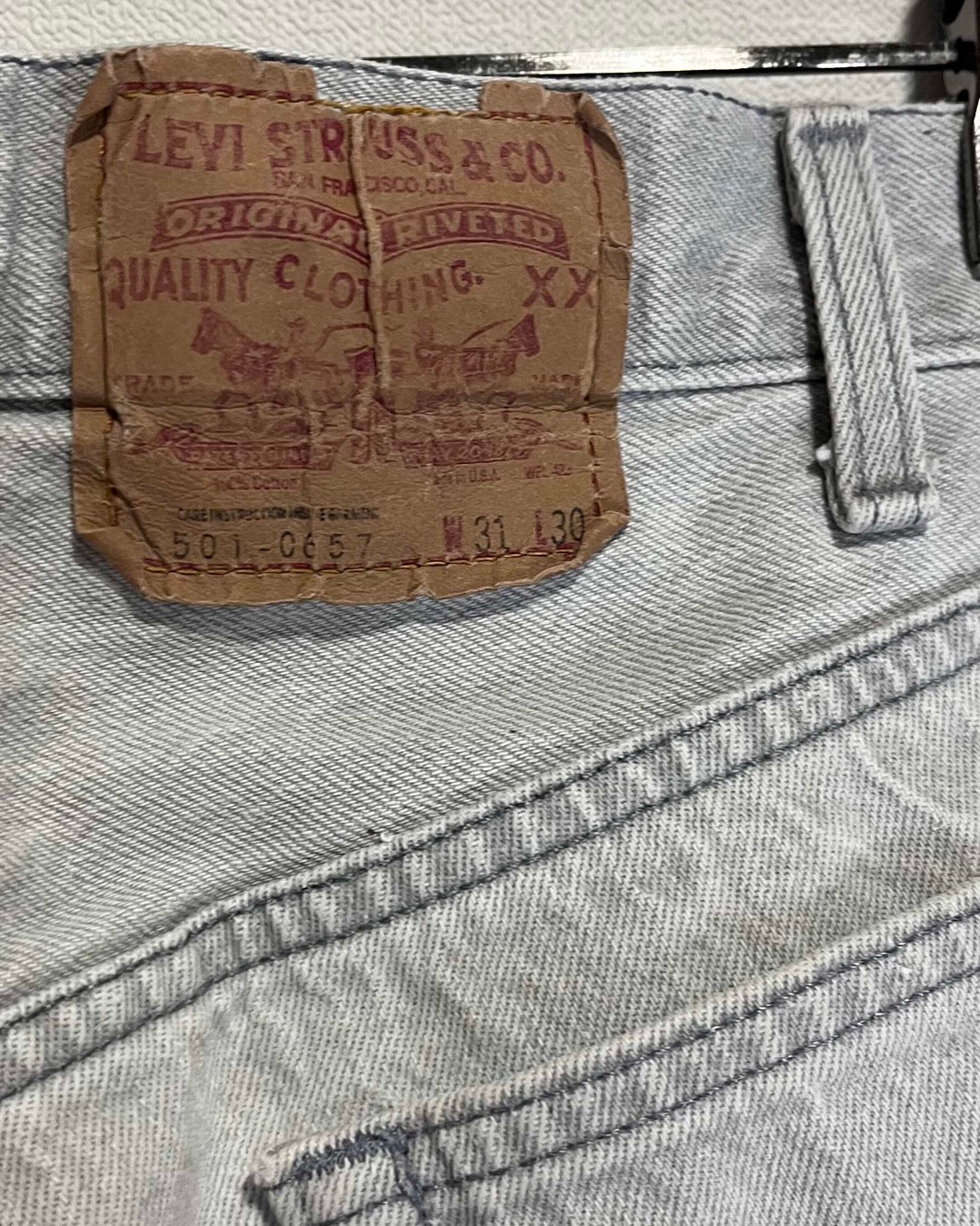 80s Levi’s 501-0657 denim pants jeans
