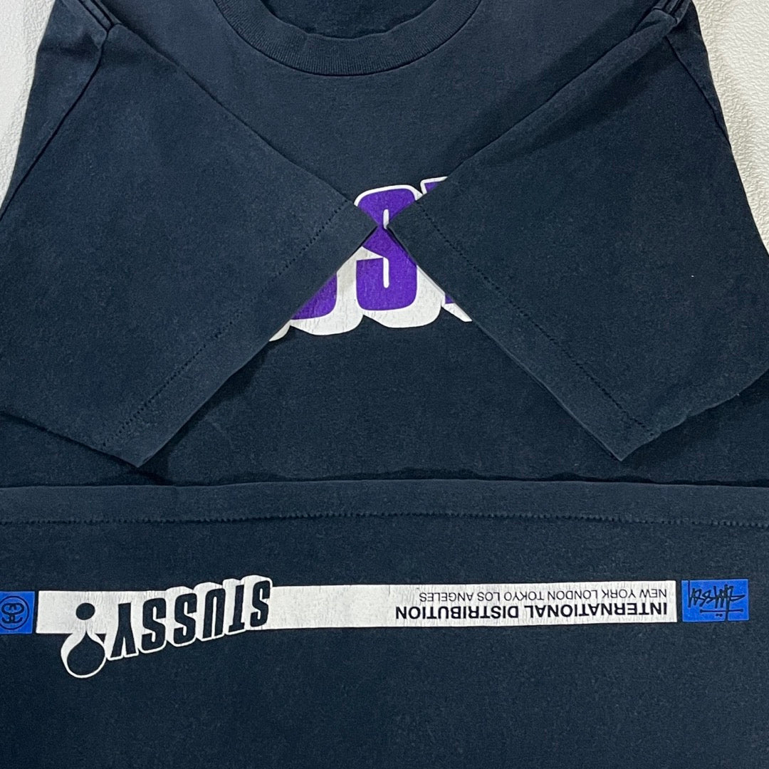 00s Stussy T-Shirt Made in USA Logo / Tシャツ 紺タグ シンプルロゴ