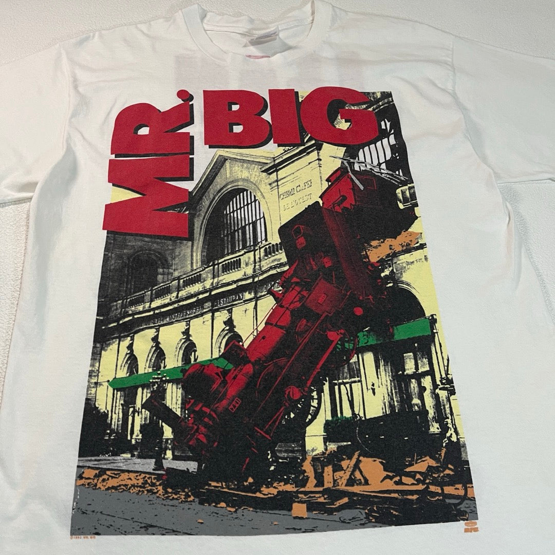 MR BIG T-Shirt lean into it tour 1992 / 90s Made in USA シングルステッチ Tシャツ Hanes