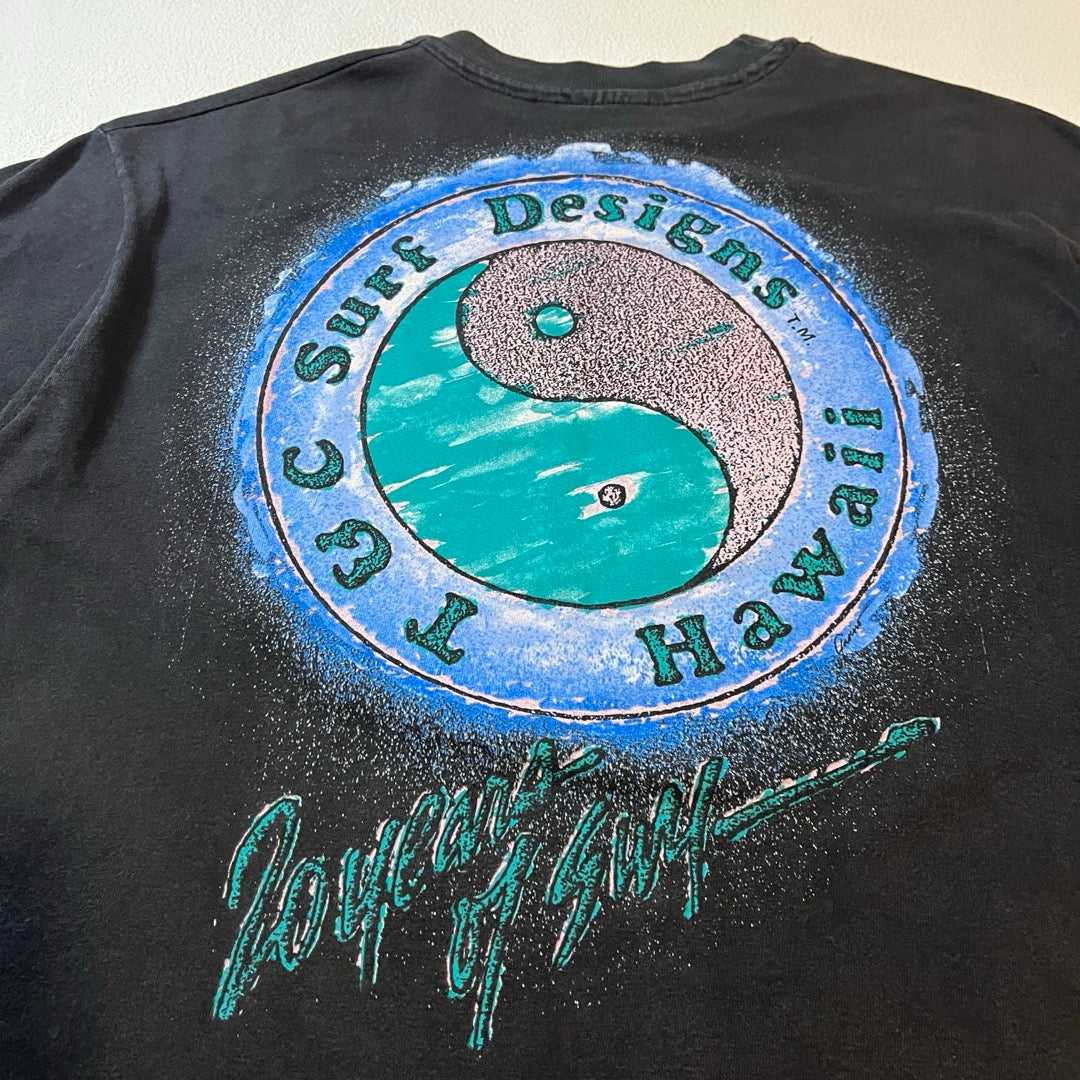 90s T&C surf T-Shirt Made in USA Hanes / Tシャツ 20周年 シングルステッチ
