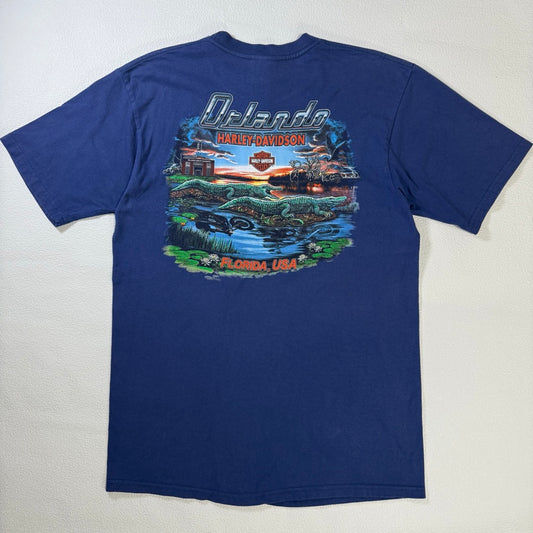 00s Harley Davidson T-Shirt Made in USA Florida 2008  / Tシャツ ワニ アメリカ製
