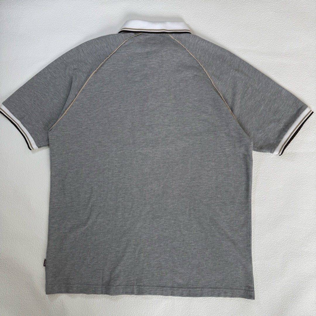 90s Stussy Polo-Shirt HONGKONG / ポロシャツ 紺タグ 香港製 ラグラン