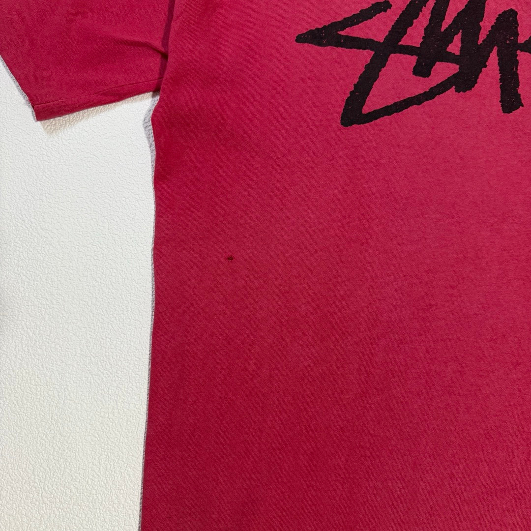 80s Stussy T-Shirt logo surtman / ショーンフォントロゴ Tシャツ サーフマン ダメージ 雰囲気