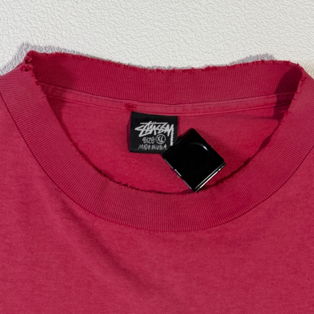 80s Stussy T-Shirt logo surtman / ショーンフォントロゴ Tシャツ サーフマン ダメージ 雰囲気