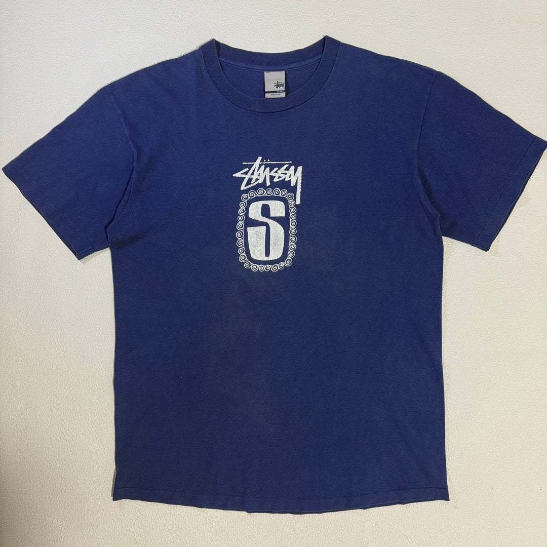 00s Stussy T-Shirt S logo made in USA silver tag / Tシャツ 銀タグ Sロゴ