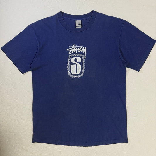 00s Stussy T-Shirt S logo made in USA silver tag / Tシャツ 銀タグ Sロゴ