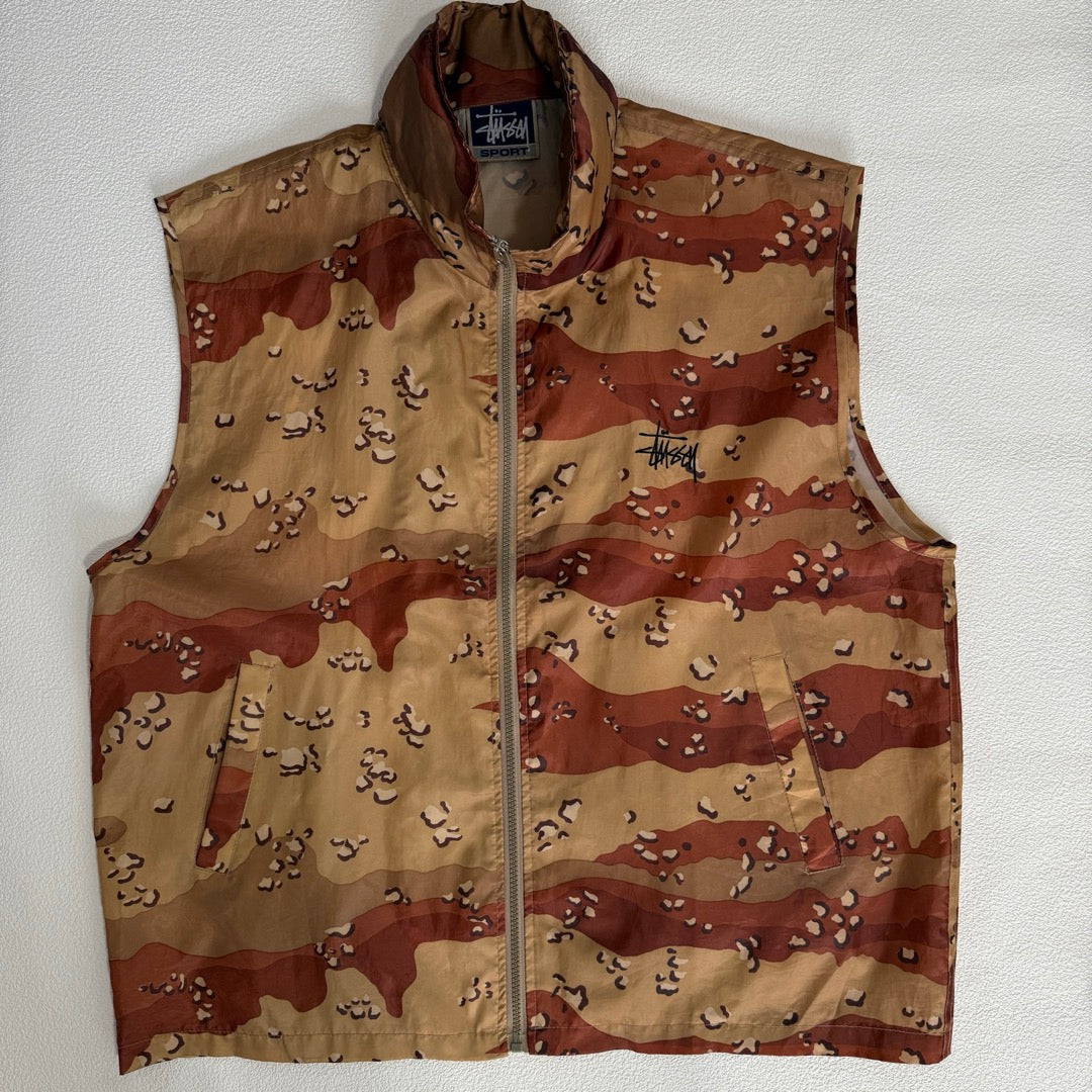 90s-00s Old Stussy Nylon Vest camouflage / ナイロンベスト カモフラージュ