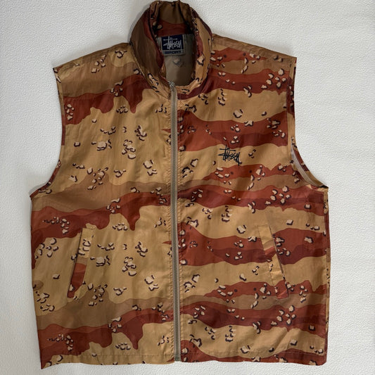 90s-00s Old Stussy Nylon Vest camouflage / ナイロンベスト カモフラージュ