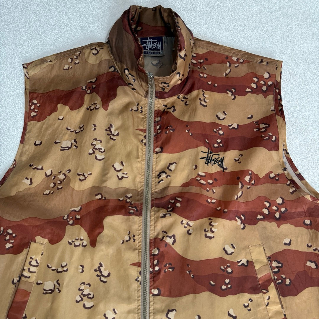 90s-00s Old Stussy Nylon Vest camouflage / ナイロンベスト カモフラージュ