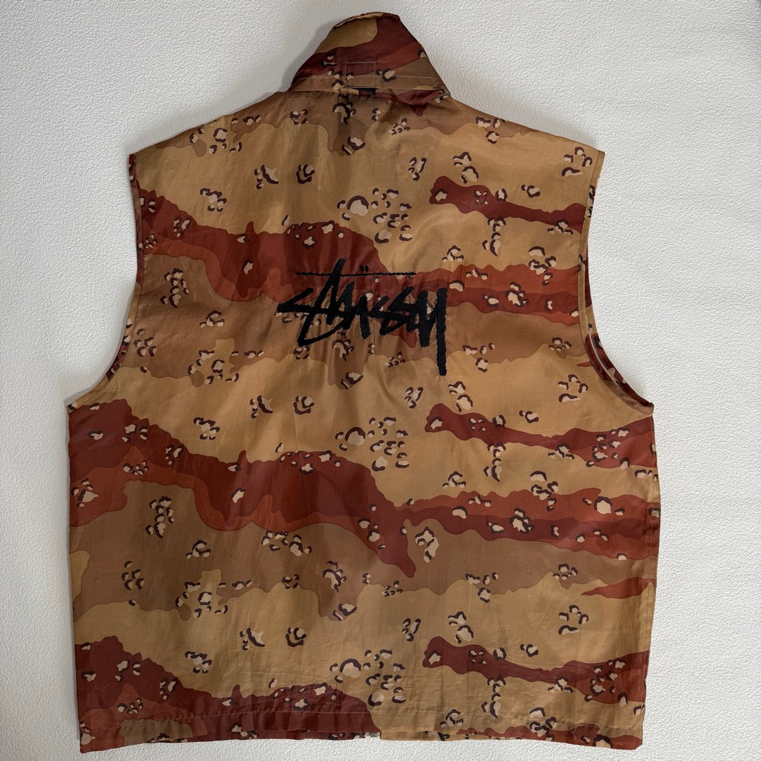 90s-00s Old Stussy Nylon Vest camouflage / ナイロンベスト カモフラージュ