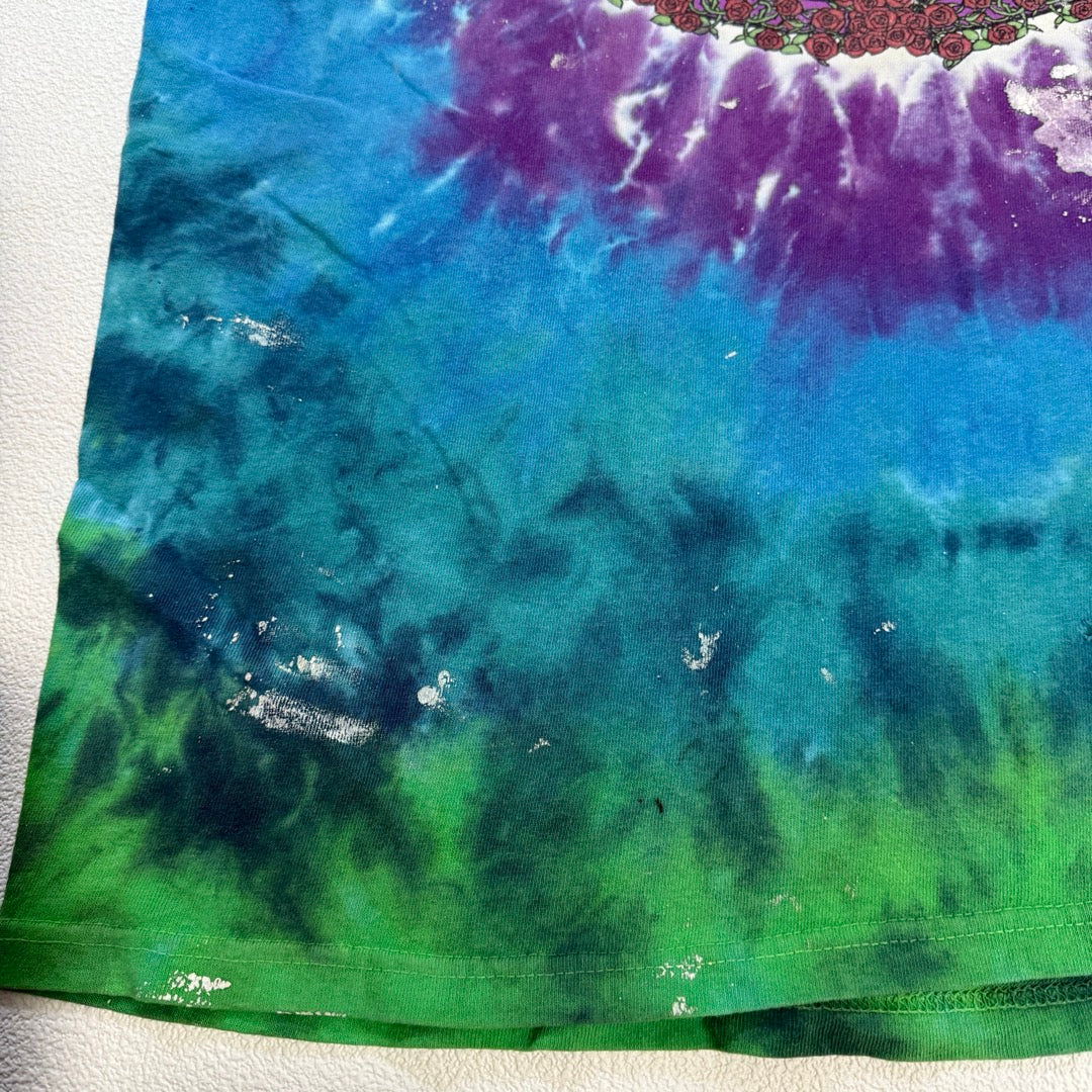 00s Greatful Dead T-Shirt Liquid Blue 2000 BORO tie-dye / Tシャツ グレイトフル・デッド タイダイ