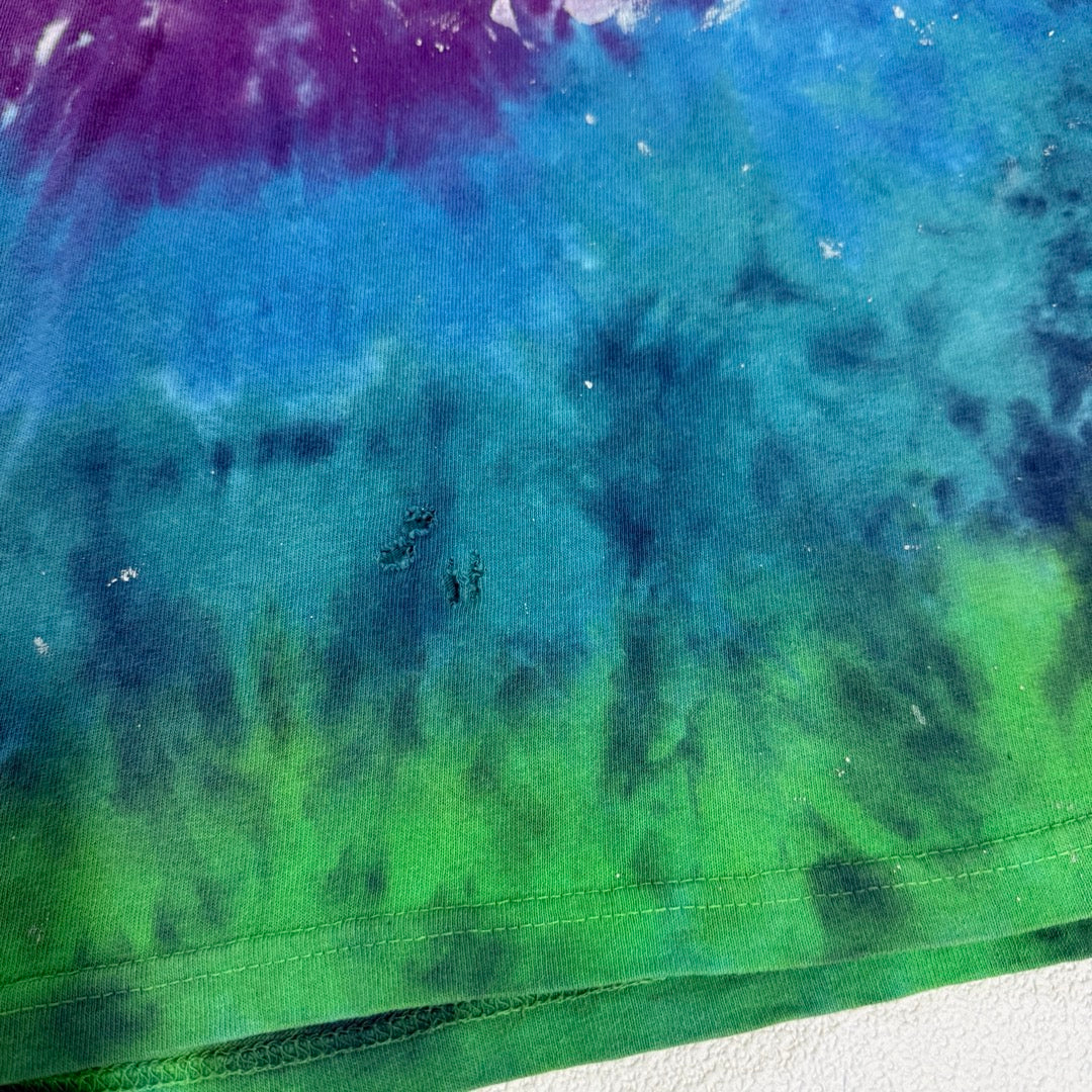 00s Greatful Dead T-Shirt Liquid Blue 2000 BORO tie-dye / Tシャツ グレイトフル・デッド タイダイ