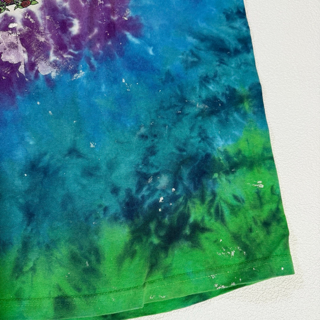 00s Greatful Dead T-Shirt Liquid Blue 2000 BORO tie-dye / Tシャツ グレイトフル・デッド タイダイ