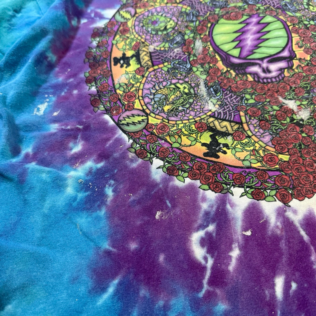 00s Greatful Dead T-Shirt Liquid Blue 2000 BORO tie-dye / Tシャツ グレイトフル・デッド タイダイ