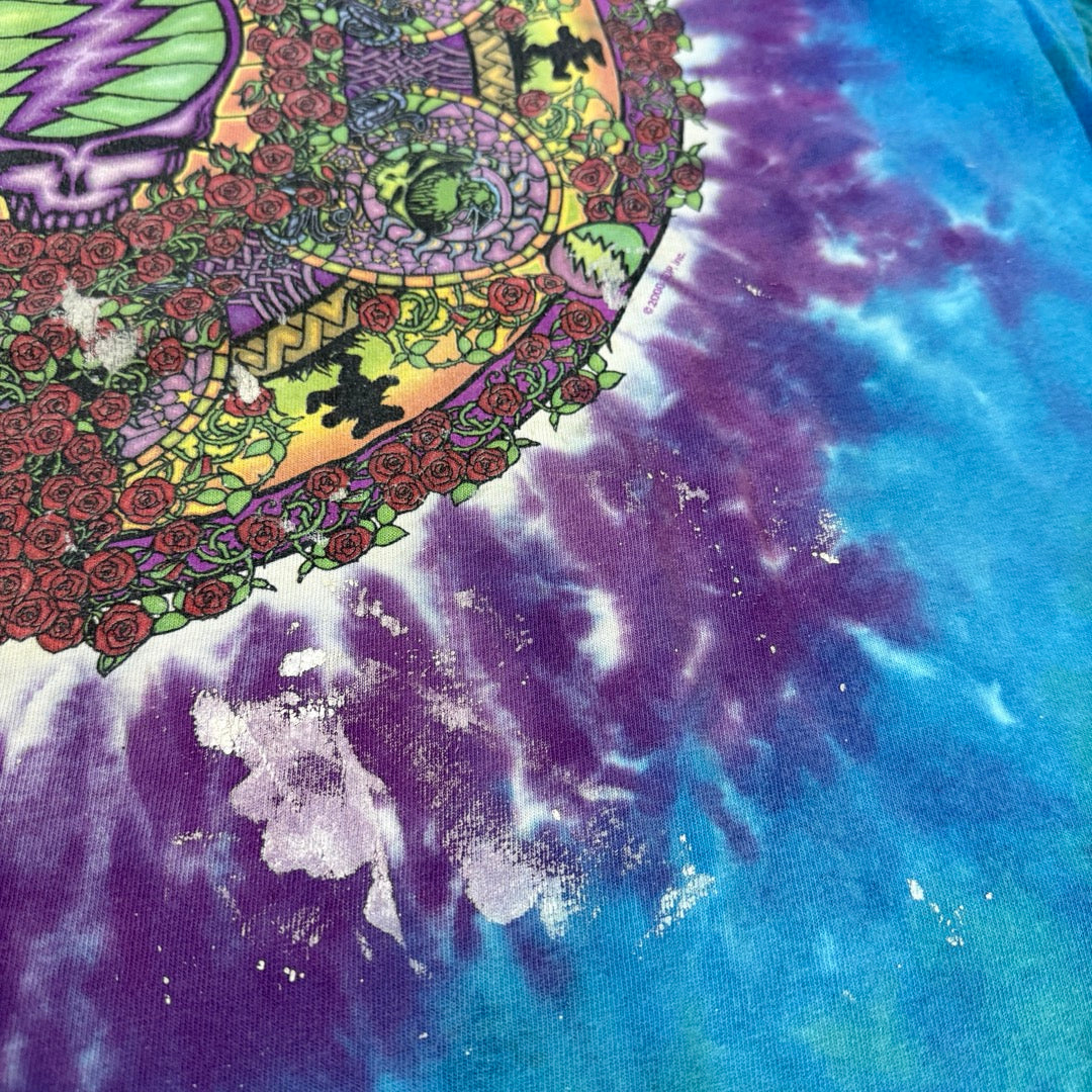 00s Greatful Dead T-Shirt Liquid Blue 2000 BORO tie-dye / Tシャツ グレイトフル・デッド タイダイ