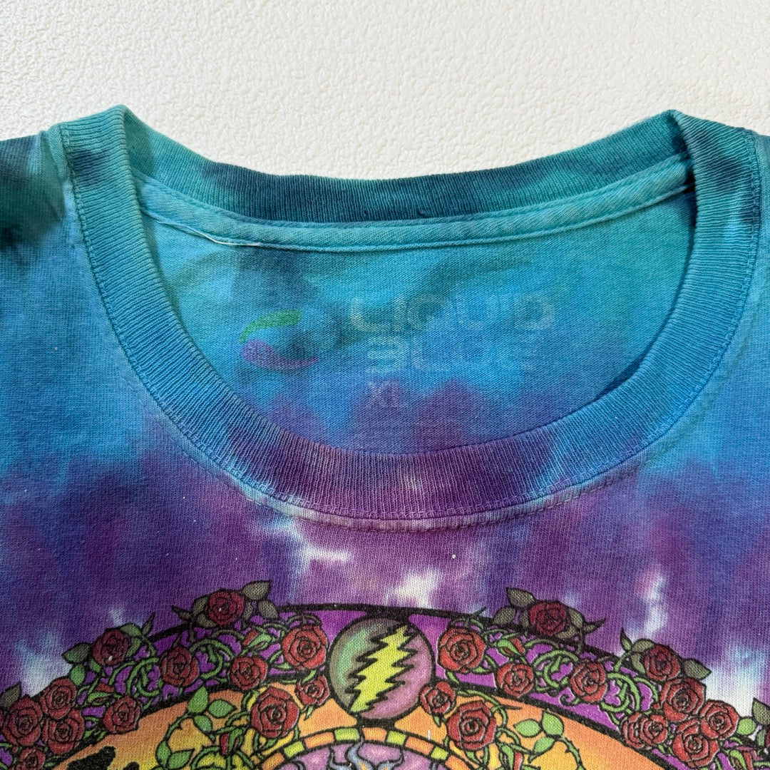 00s Greatful Dead T-Shirt Liquid Blue 2000 BORO tie-dye / Tシャツ グレイトフル・デッド タイダイ