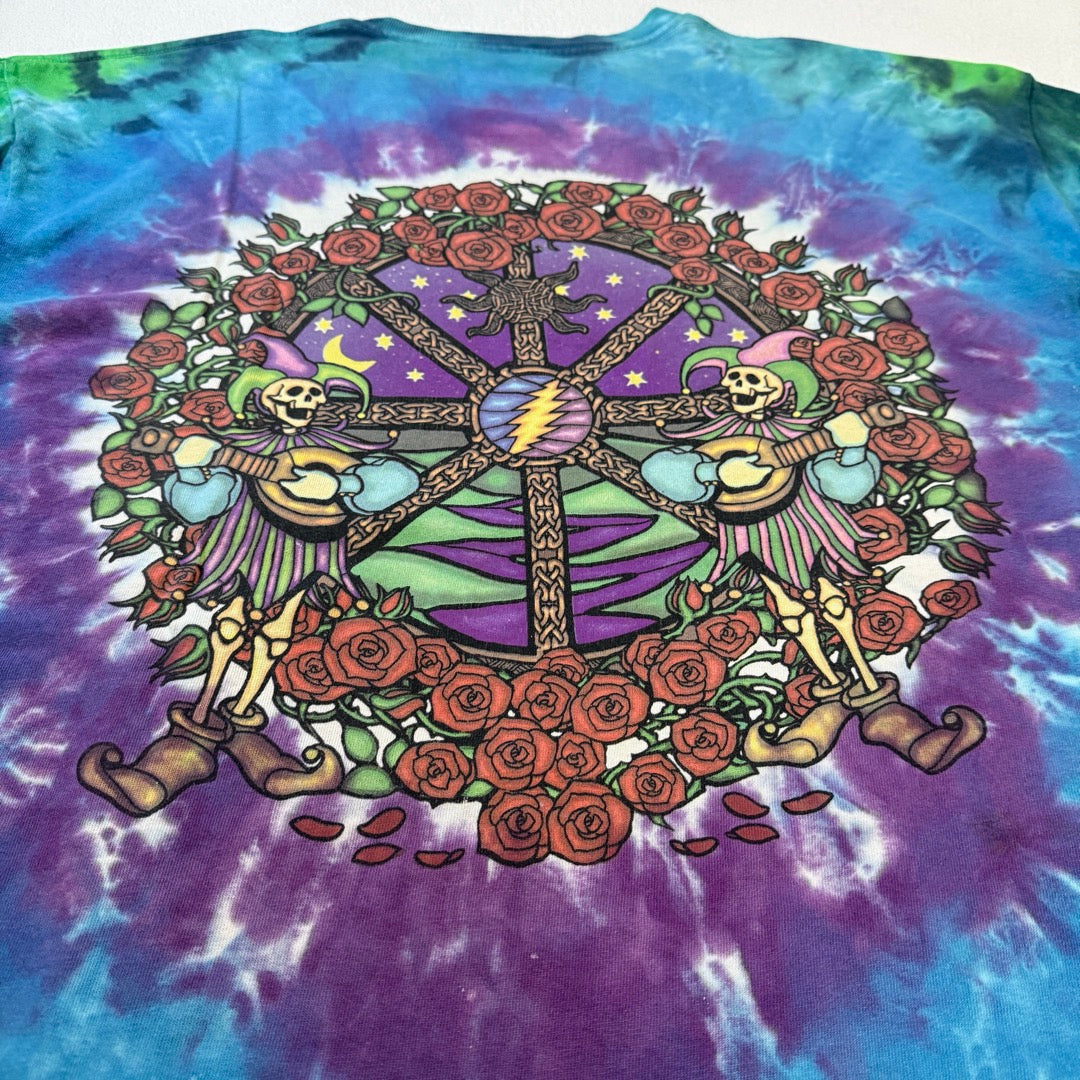 00s Greatful Dead T-Shirt Liquid Blue 2000 BORO tie-dye / Tシャツ グレイトフル・デッド タイダイ