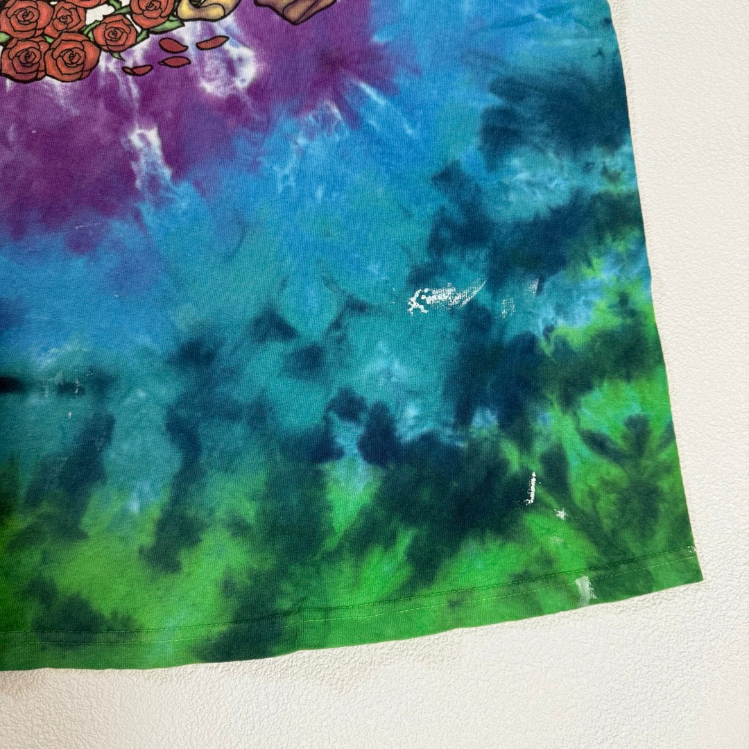 00s Greatful Dead T-Shirt Liquid Blue 2000 BORO tie-dye / Tシャツ グレイトフル・デッド タイダイ
