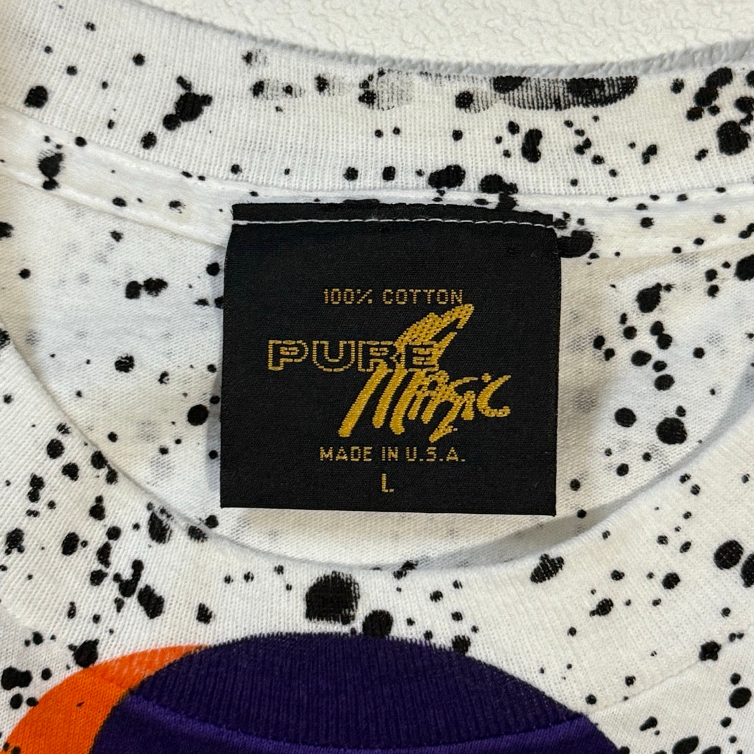 90s Phoenix Suns T-Shirt Magic johnson Made in USA / Tシャツ フェニックスサンズ マジックジョンソン アメリカ製 総柄