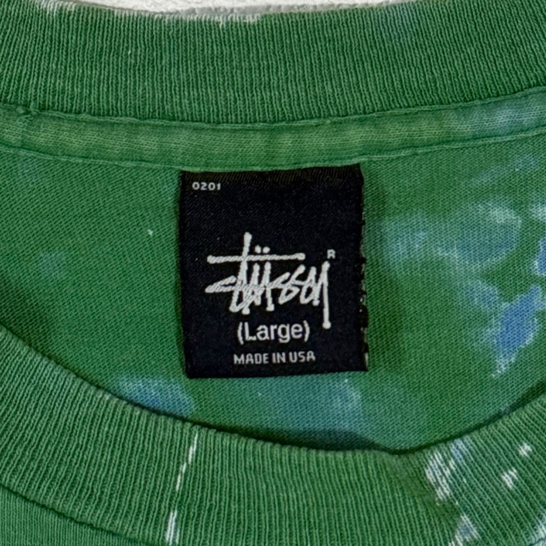 00s Stussy T-Shirt Made in USA tie-dye Green / Tシャツ アメリカ製 タイダイ グリーン
