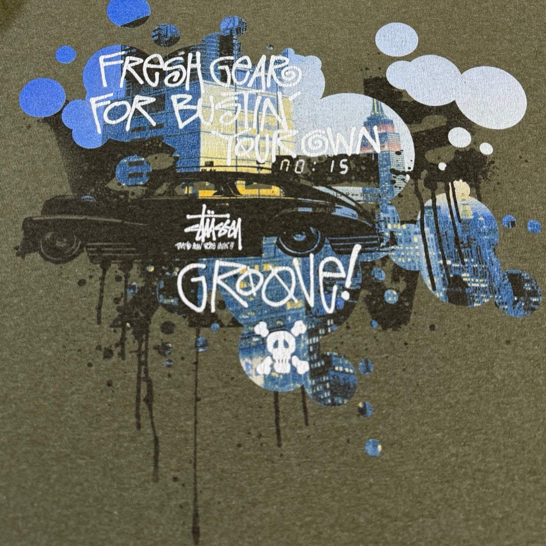 00s Stussy T-Shirt car graphic Made in USA / Tシャツ 紺タグ アメリカ製 カーグラフィック