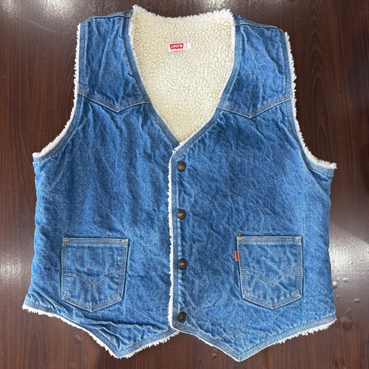 80s Levi’s 60606 boa Denim Vest Made in USA / リーバイス ボアデニムベスト ジレ