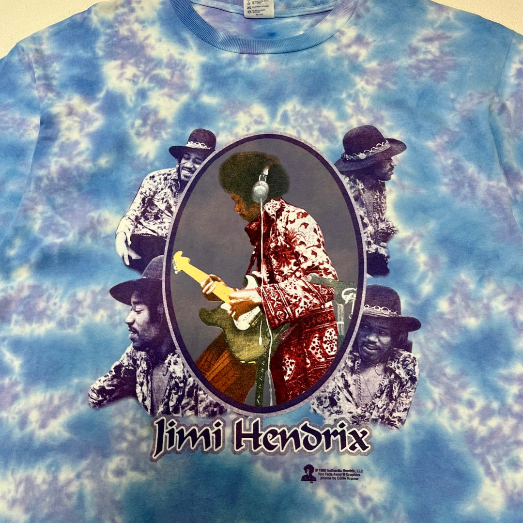 90s Jimi Hendrix T-Shirt 1998 delta Rock / Tシャツ タイダイ ロック
