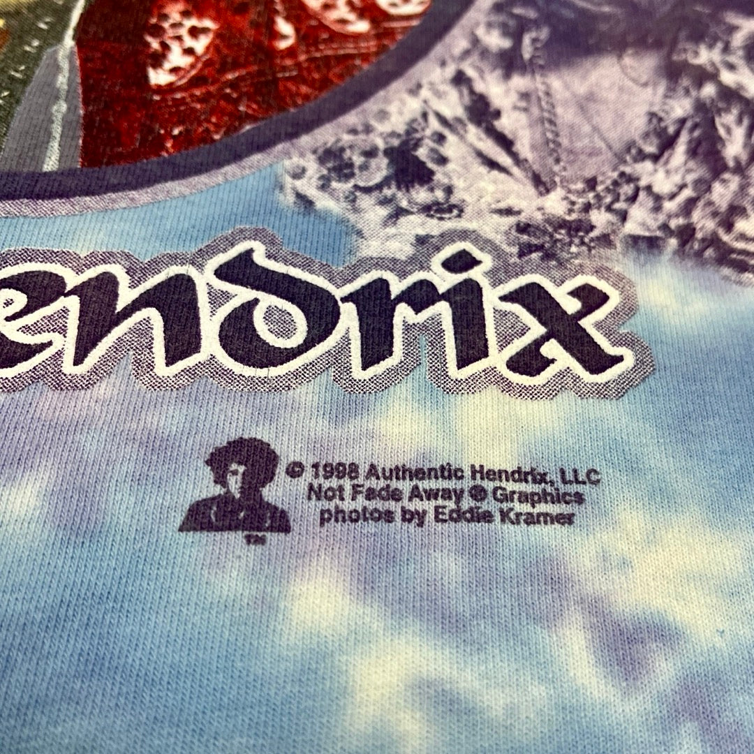 90s Jimi Hendrix T-Shirt 1998 delta Rock / Tシャツ タイダイ ロック