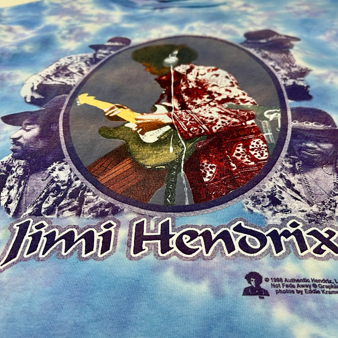 90s Jimi Hendrix T-Shirt 1998 delta Rock / Tシャツ タイダイ ロック