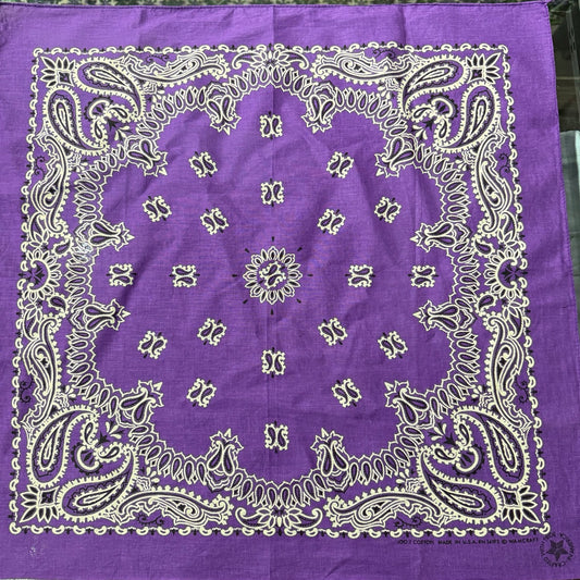 80s WAMCRAFT Bandanna Purple / バンダナ ペイズリー　アメリカ製