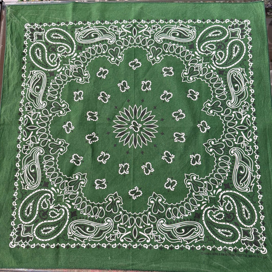 90s HAV-A-HANK  Bandanna Green / バンダナ ペイズリー　アメリカ製