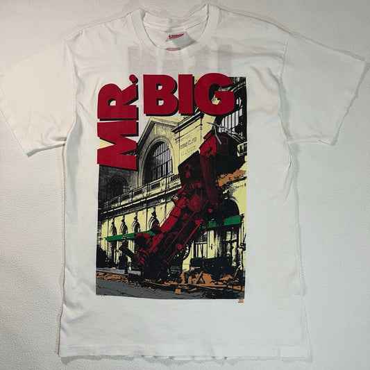 MR BIG T-Shirt　lean into it tour 1992　/ 90s Made in USA シングルステッチ　Tシャツ　Hanes