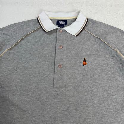 90s Stussy Polo-Shirt HONGKONG / ポロシャツ 紺タグ　香港製　ラグラン