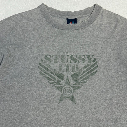 90s Stussy T-Shirt military / 赤青タグ　Tシャツ　ステンシル　ミリタリー