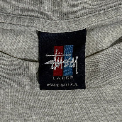 90s Stussy T-Shirt military / 赤青タグ　Tシャツ　ステンシル　ミリタリー