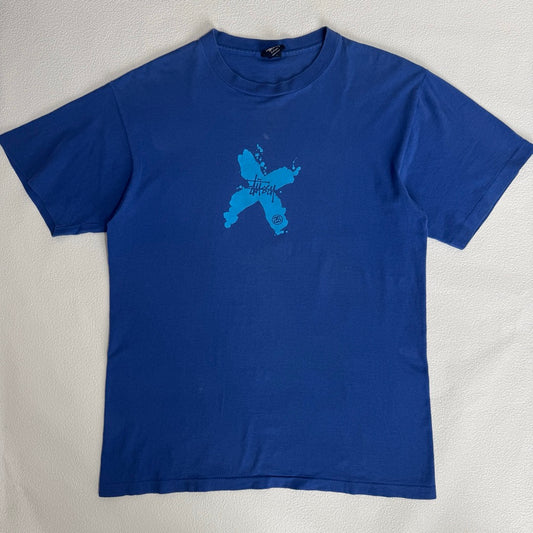 00s Stussy T-Shirt SSLink Made in USA Cross Fade / Tシャツ アメリカ製　シングルステッチ フェード