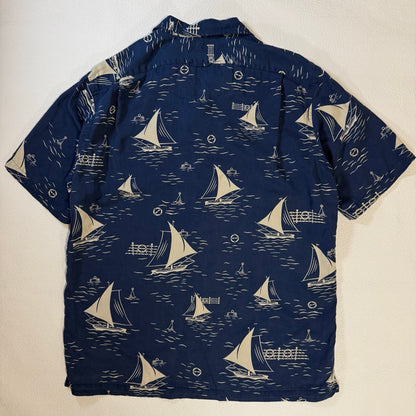 90s Polo RalphLauren Aloha Shirt silk linen / ラルフローレン アロハシャツ　シルクリネン