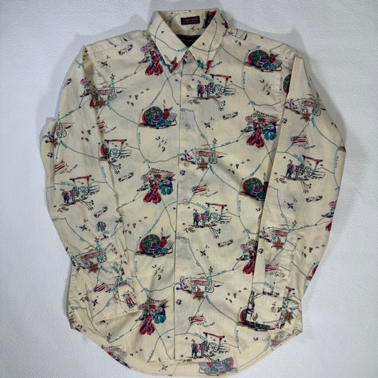 70s Chaps RalphLauren Long sleeve Shirt Made in HongKong /  長袖シャツ　総柄