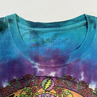 00s Greatful Dead T-Shirt Liquid Blue 2000 BORO tie-dye / Tシャツ グレイトフル・デッド タイダイ