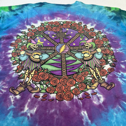 00s Greatful Dead T-Shirt Liquid Blue 2000 BORO tie-dye / Tシャツ グレイトフル・デッド タイダイ