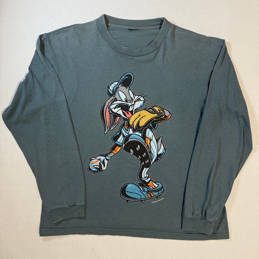 90s Looney Tunes Bugs Bunny  Long Sleeve T-Shirt 1997 baseball / バックスバニー　長袖Tシャツ 野球 ベースボール