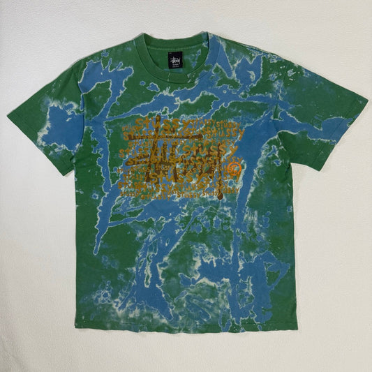 00s Stussy T-Shirt Made in USA tie-dye Green / Tシャツ アメリカ製 タイダイ グリーン
