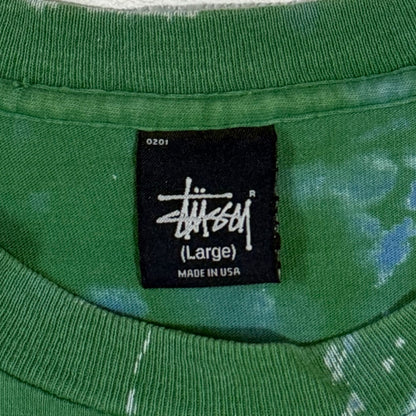 00s Stussy T-Shirt Made in USA tie-dye Green / Tシャツ アメリカ製 タイダイ グリーン