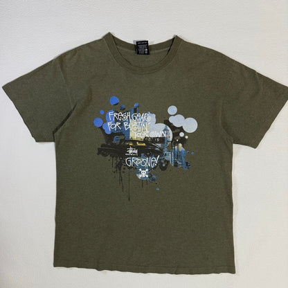 00s Stussy T-Shirt car graphic Made in USA / Tシャツ 紺タグ　アメリカ製　カーグラフィック