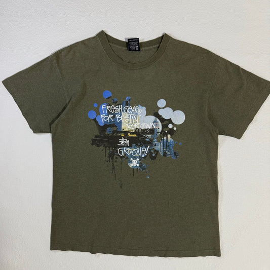 00s Stussy T-Shirt car graphic Made in USA / Tシャツ 紺タグ　アメリカ製　カーグラフィック