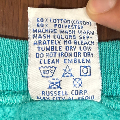 90s Russell sweat glitter print bicycle Made in USA / ラッセル　スウェット　ラメプリント　自転車　アメリカ製