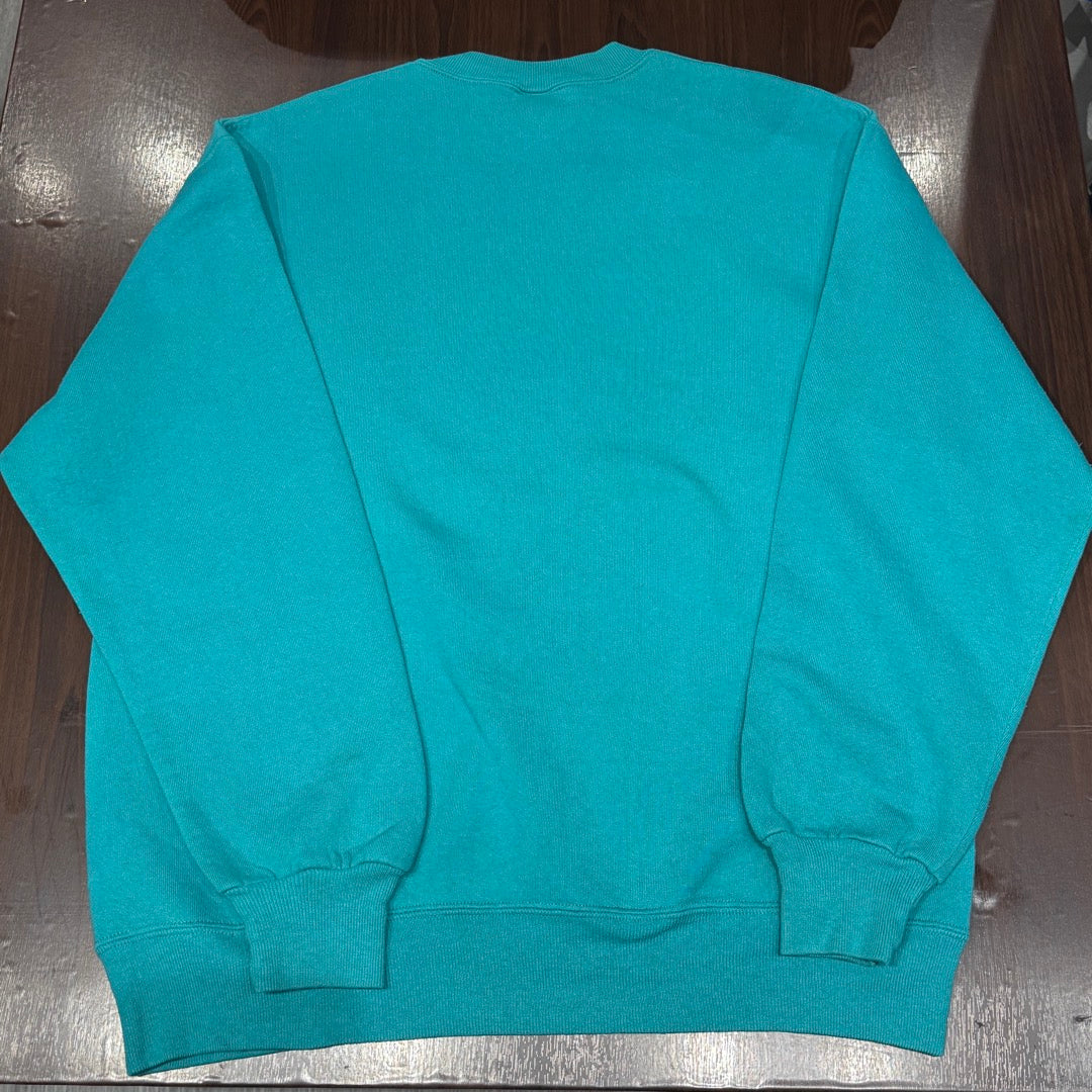 90s Russell sweat glitter print bicycle Made in USA / ラッセル　スウェット　ラメプリント　自転車　アメリカ製