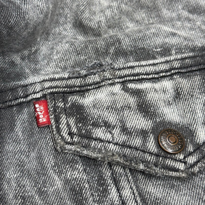 80s Levi's 70609-0253 chemical-washed black denim boa jacket Made in USA / リーバイス　ケミカルブラック　ボアジャケット　シェルパ　アメリカ製