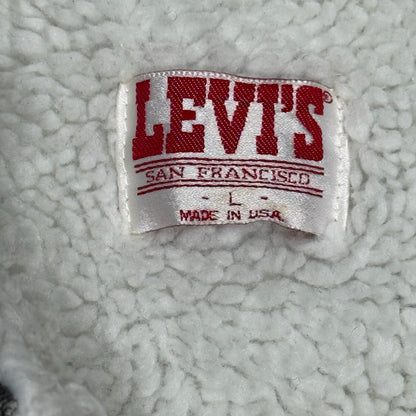 80s Levi's 70609-0253 chemical-washed black denim boa jacket Made in USA / リーバイス　ケミカルブラック　ボアジャケット　シェルパ　アメリカ製