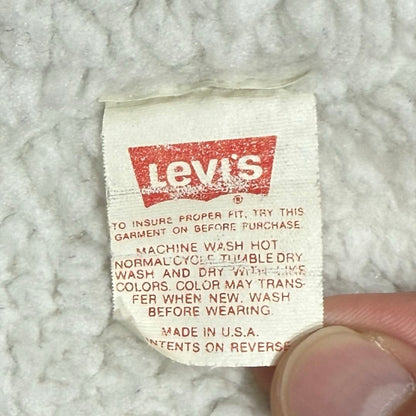 80s Levi's 70609-0253 chemical-washed black denim boa jacket Made in USA / リーバイス　ケミカルブラック　ボアジャケット　シェルパ　アメリカ製